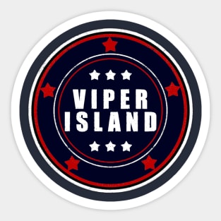 Viper Island - Classic Red White & Blue Sticker